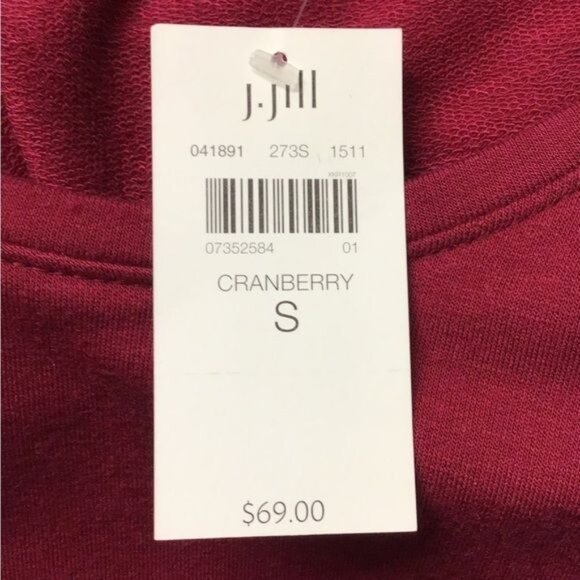Pure Jill Women’s Long Sleeve Crew Neck Pullover Sweater Tunic, Cranberry - Picture 9 of 9